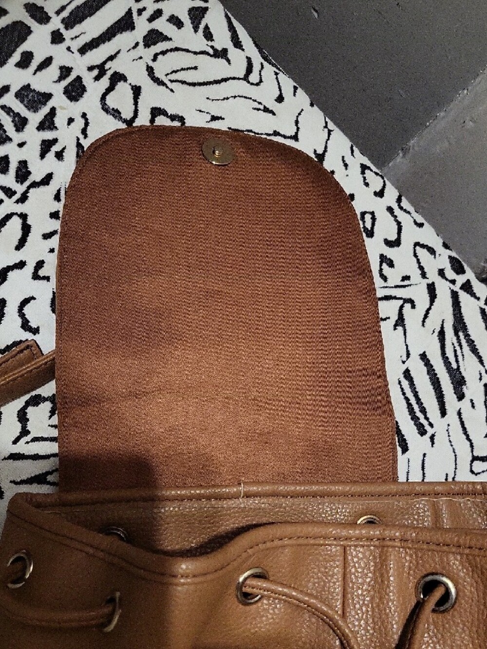 GUESS Tan Studded Drawstring Backpack - Picture 5 of 8